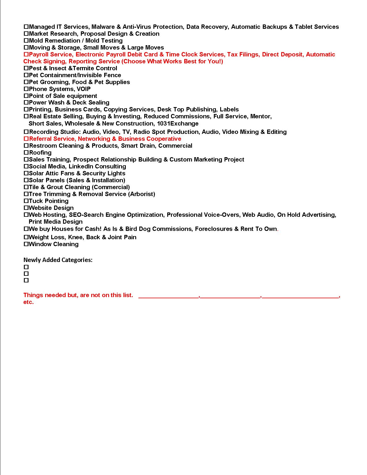 Networking List 2